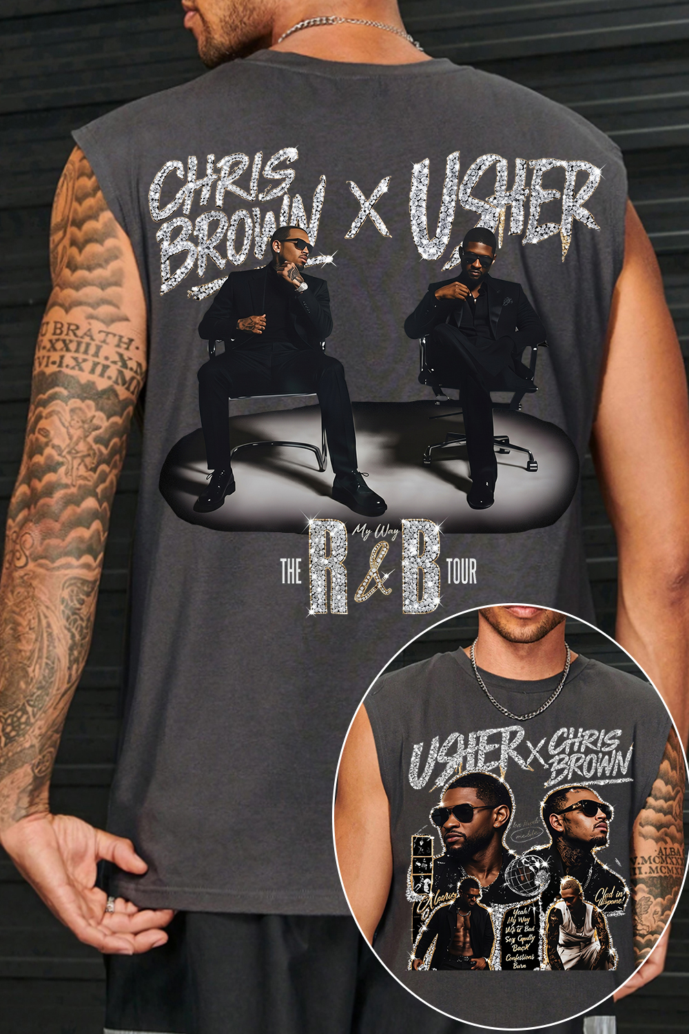 Chrisbrown & Usher Men Tank